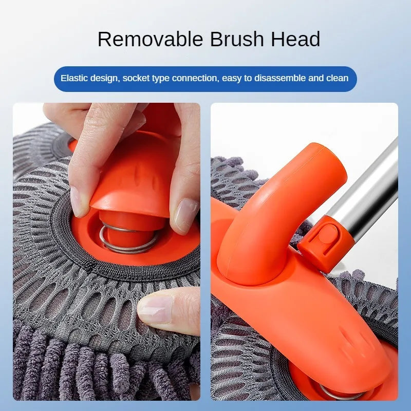 Purism Car Washer Mop Foam Wash Brush Double Brush Head Roof Window Cleaning Maintenance Three-Section Telescopic Mop Car Accessories