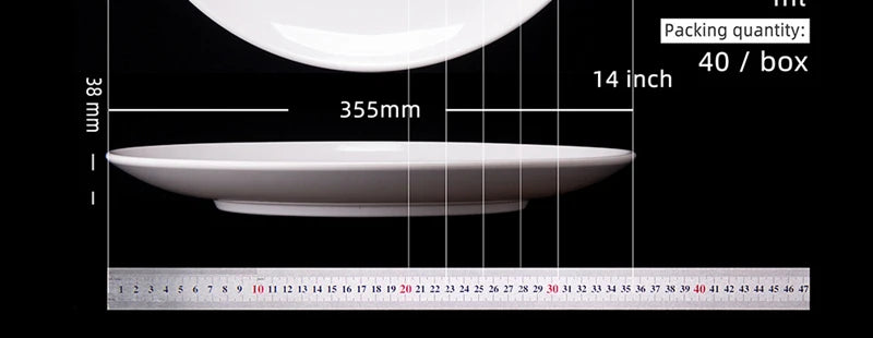 Purism 8-14 Inch Round White Melamine Dinner Plate Hotel Western Steak Trays Dessert Bone TablewareDishes Plastic Imitation Porcelain
