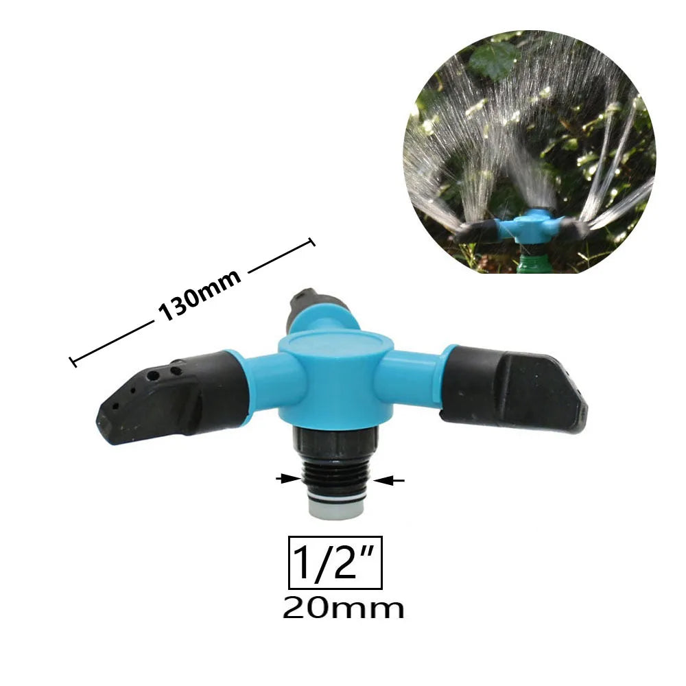 Purism 360 Degree Rotating Sprinklers Nozzles With 1/2'' Thread Plastic Spike Garden Lawn Farm Irrigation Watering Sprinklers