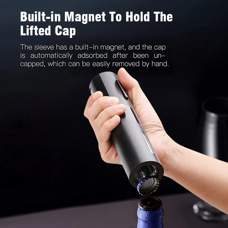 Purism Automatic Electric Wine Openers for Beer USB & Battery Beer Bottle Openers Corkscrew Wine Beer Cap Opener Kitchen Accessories