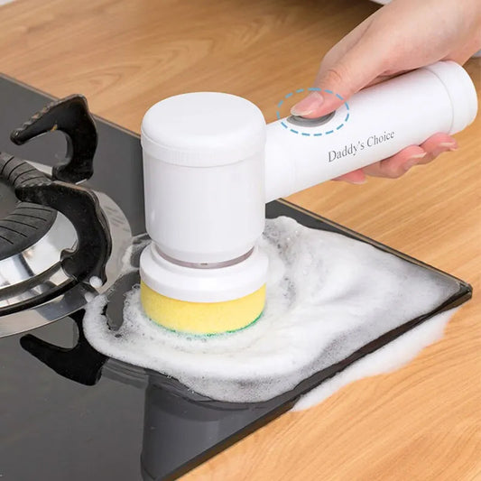 Daddy's Choice  Multi-functional Electric Cleaning Brush for Kitchen and Bathroom - Wireless Handheld Power Scrubber for Dishes, Pots, and Pans